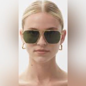 BOTTEGA VΓNETA Gold aviator style sunglasses